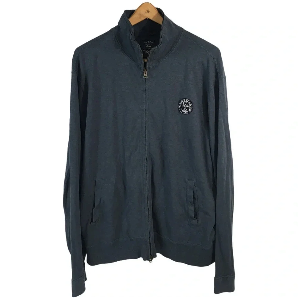 B6 Men’s J. Crew Ringspun Jersey Knit Full Zip Jacket XL